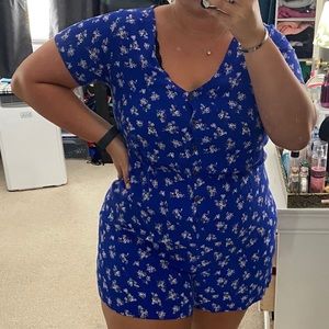 Blue Floral Romper WILD FABLE 1x